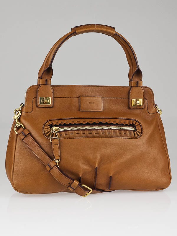 Chloe Brown Leather Small Tote Bag