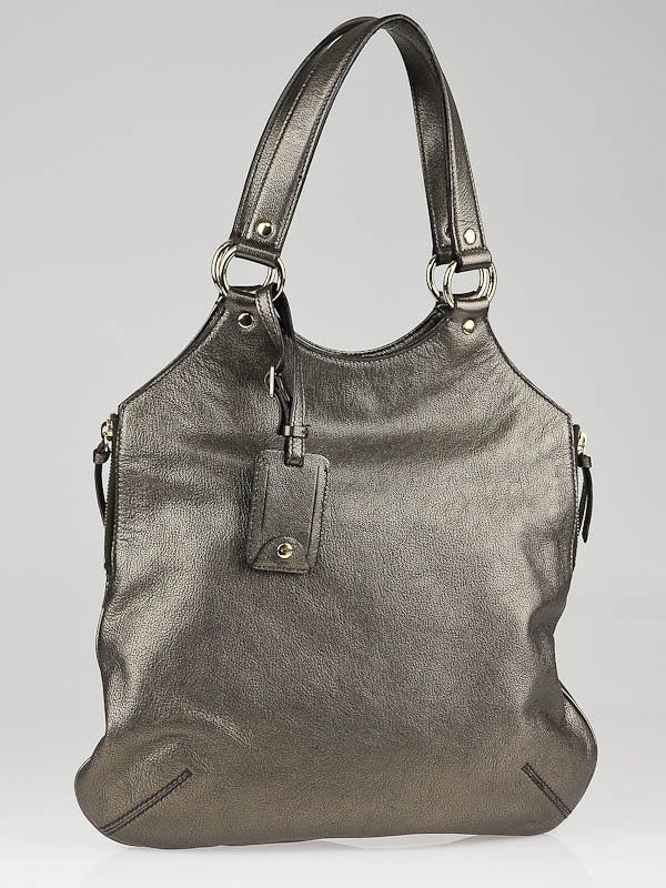 Yves Saint Laurent Bronze Leather Small Tribute Bag