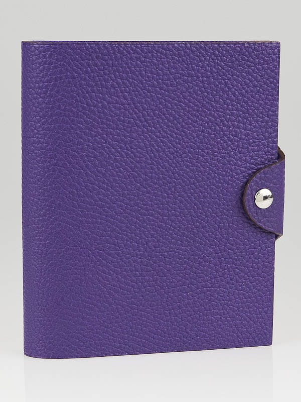 Hermes Iris Clemence Leather Ulysses PM Agenda/Notebook