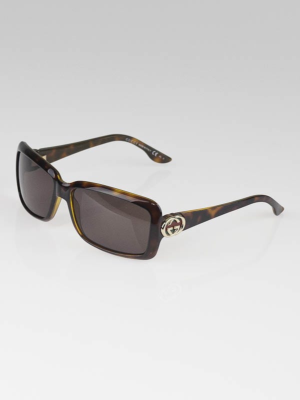 Gucci Tortoise Shell Frame Interlocking GG Sunglasses-3111/S