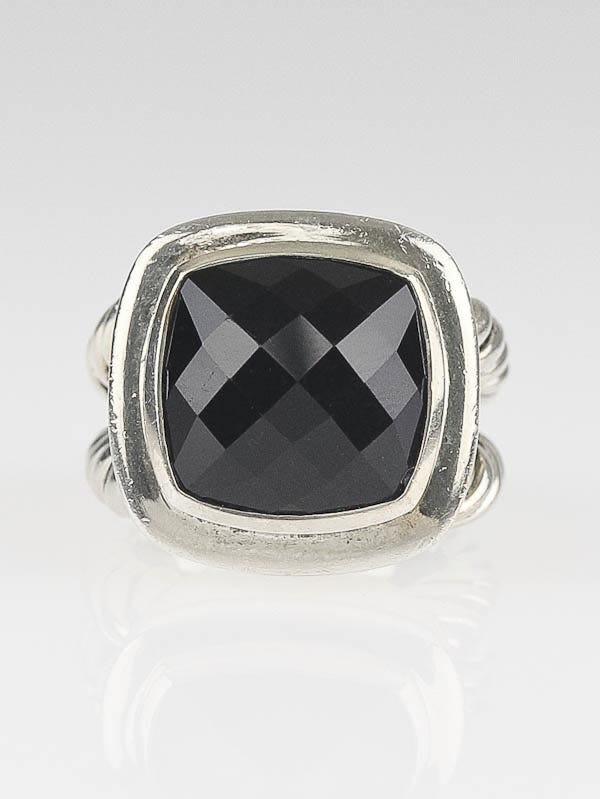 David Yurman 14mm Onyx and Sterling Silver Albion Ring 6