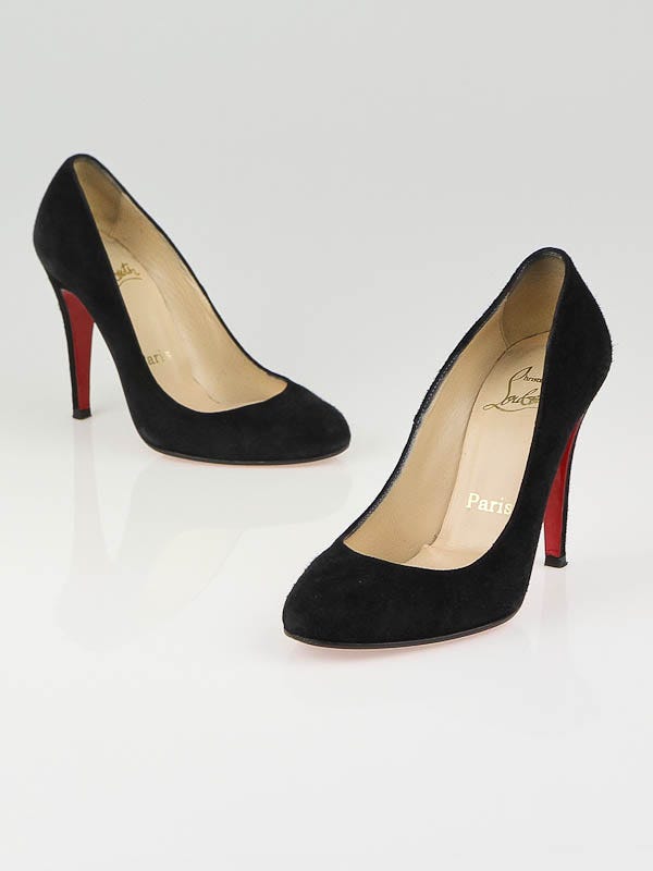 Christian Louboutin Black Suede Platform Heels Size 4/34.5