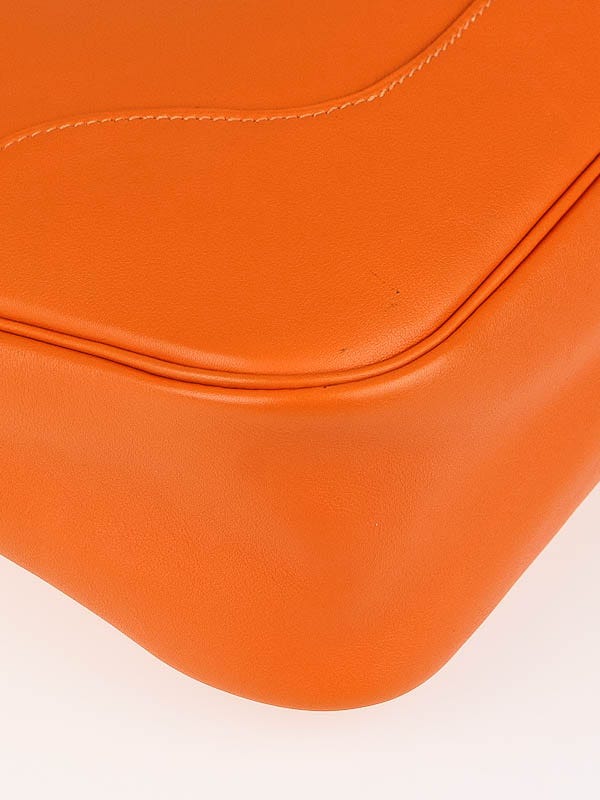 Hermes 35cm Orange Swift Leather Trim II Bag | Yoogi's Closet