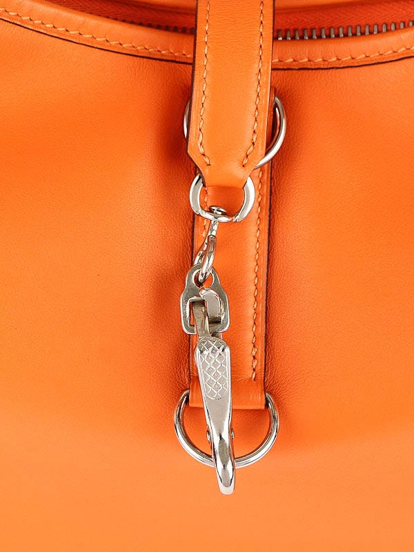Hermes 35cm Orange Swift Leather Trim II Bag | Yoogi's Closet