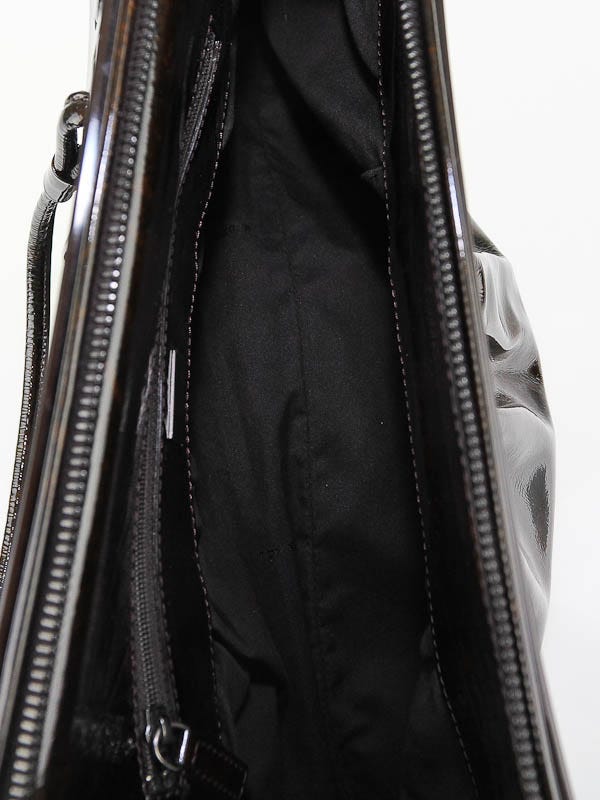 Fendi Brown Tortoise Patent Leather Convertible To You Clutch Bag