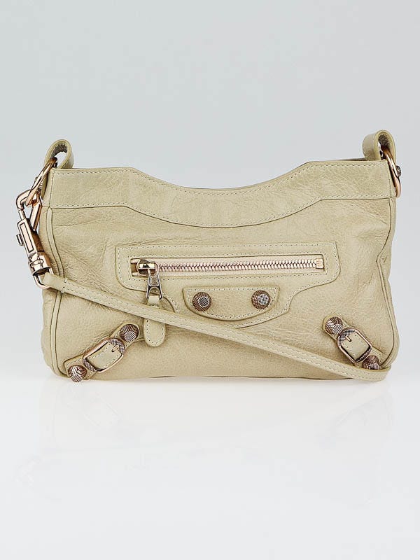 Balenciaga Sahara Lambskin Leather Giant 12 Rose Gold Hip Bag