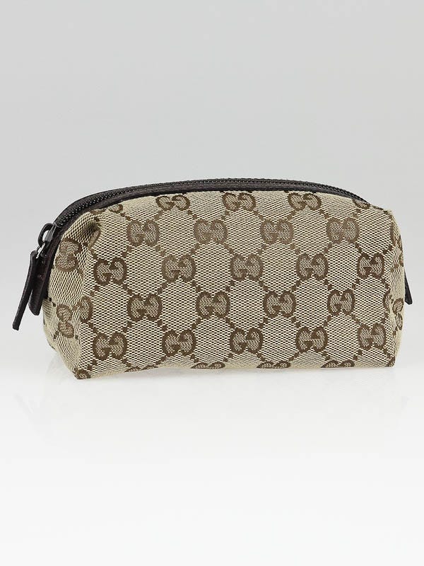 Gucci Beige/Ebony GG Canvas Small Cosmetic Bag
