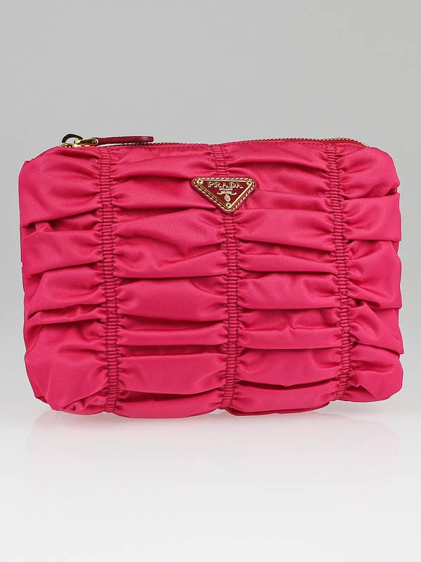 Prada Peonia Tessuto Nylon Gauffre Cosmetic Bag 1N1376