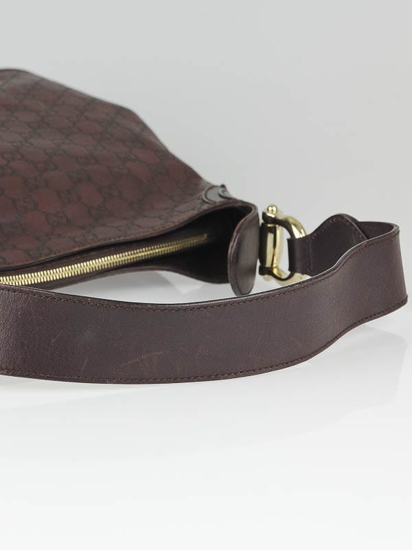 Gucci Dark Brown GG Guccissima Leather Horsebit Creole Hobo