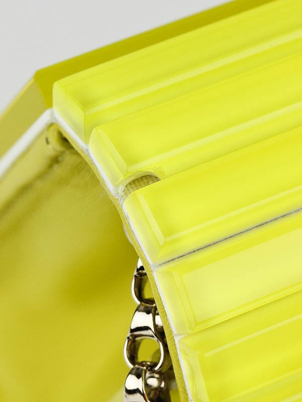 Jimmy Choo Neon Yellow Acrylic Candy Clutch Bag | Yoogi's Closet