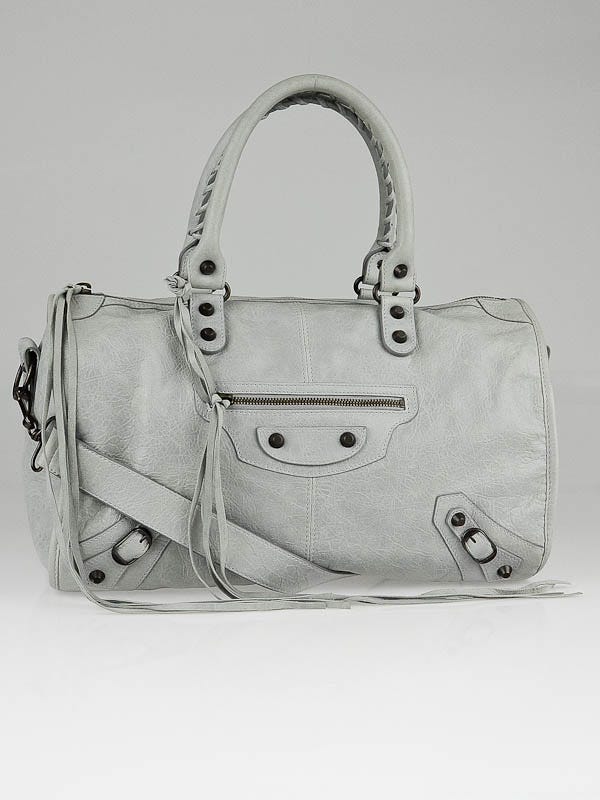 Balenciaga Gris Ciment Lambskin Leather Maxi Twiggy Bag