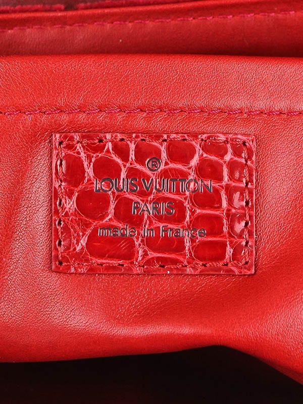 Louis Vuitton Limited Edition Rouge Velours Alligator Irvine Bag - Yoogi's  Closet