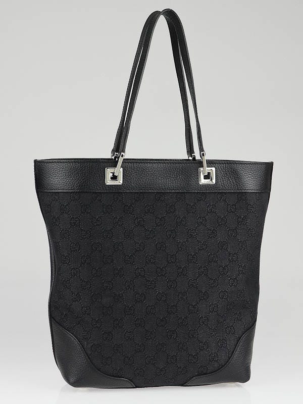Gucci Black GG Canvas Medium Tote Bag