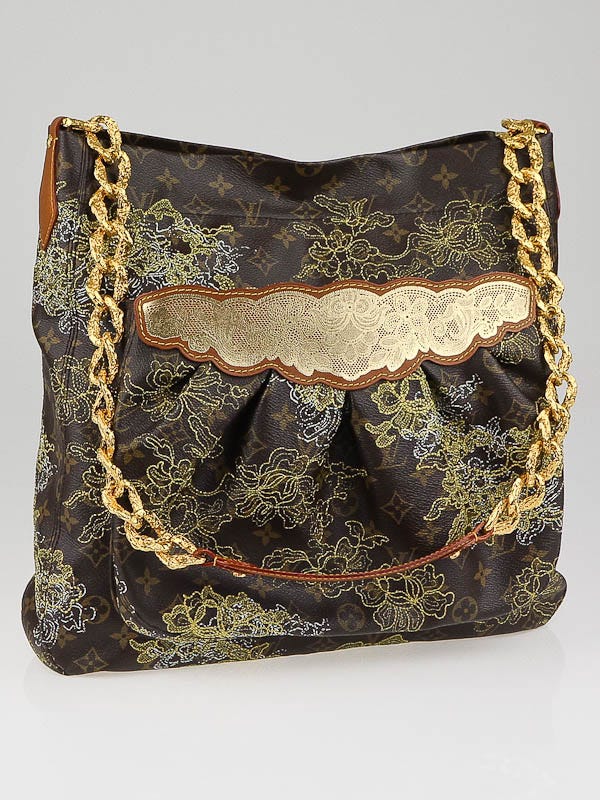 Louis Vuitton Limited Edition Gold Monogram Dentelle Fersen Bag