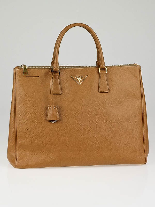 Prada Caramel Saffiano Leather Lux Large Tote Bag BN1802