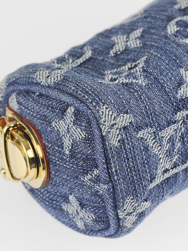 Louis Vuitton Blue Denim Monogram Denim Mini Speedy Pochette Clefs