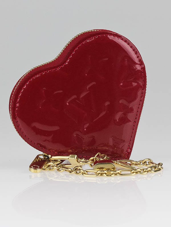 Louis Vuitton Pomme D'Amour Monogram Vernis Heart Bag Charm/Key Chain Holder