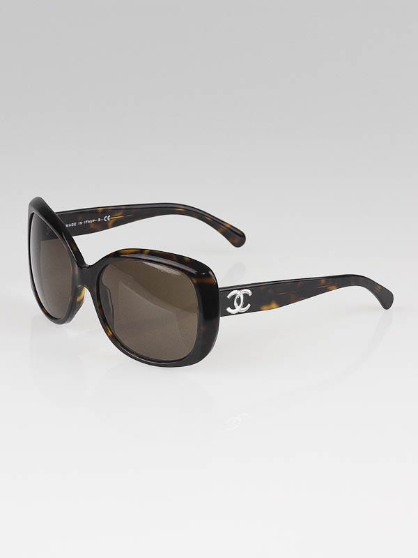 Chanel Tortoise Shell Frame CC Logo Sunglasses - 5183 - Yoogi's Closet