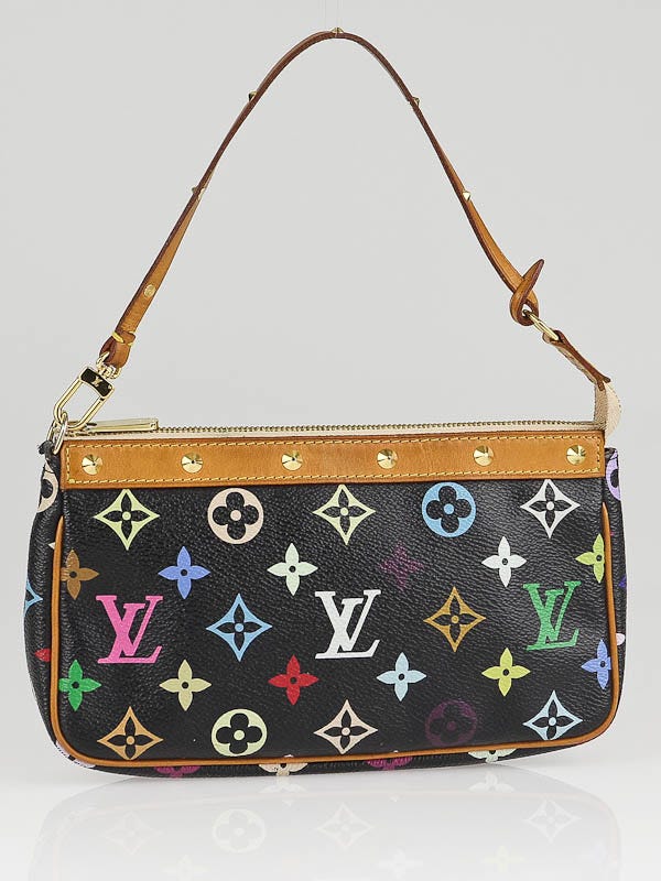 Louis Vuitton Black Multicolore Monogram Accessories Pochette Bag