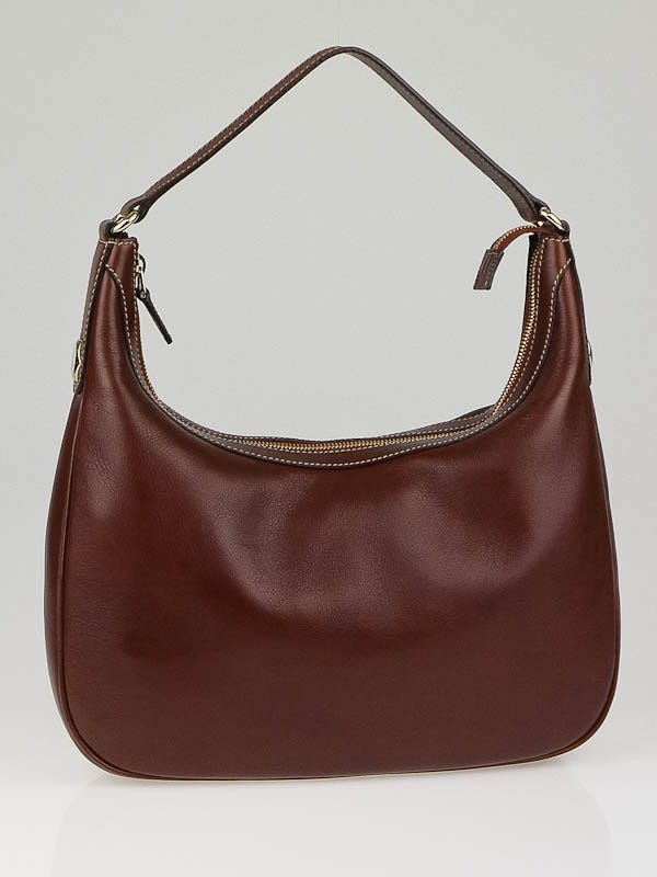 Gucci Cognac Calfskin Leather Hobo Bag