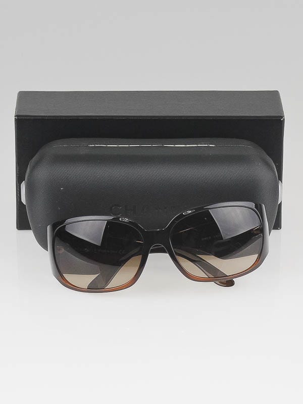 Chanel Black/Brown Swarovski Crystal Sunglasses 5080-B - Yoogi's