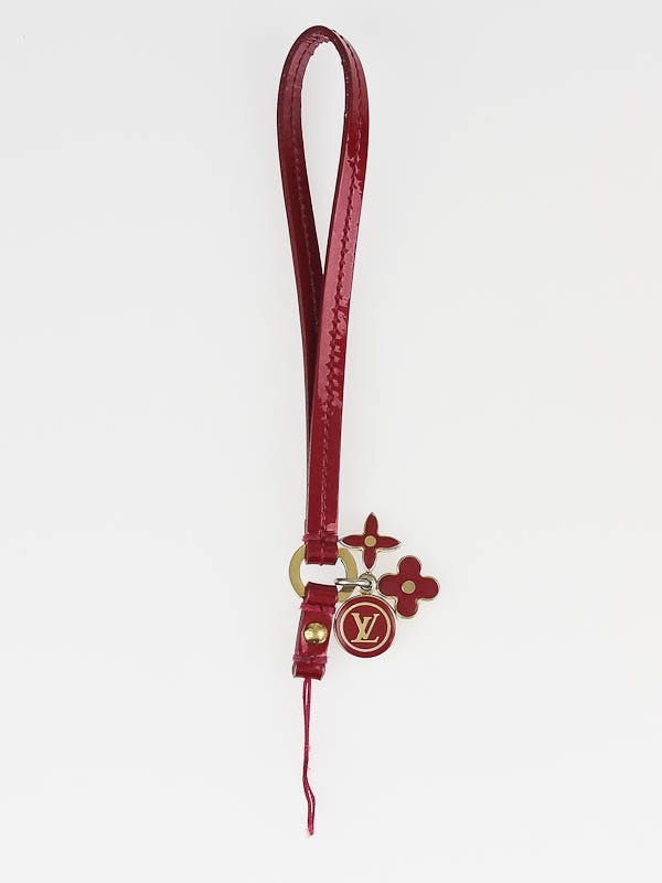 Louis Vuitton Red Vernis Phone Charm Strap