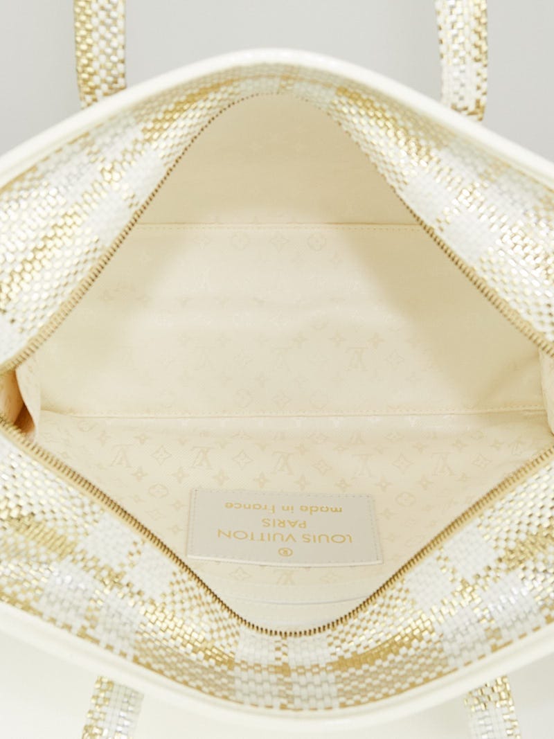 Louis Vuitton Limited Edition White/Gold Braided Street Shopper
