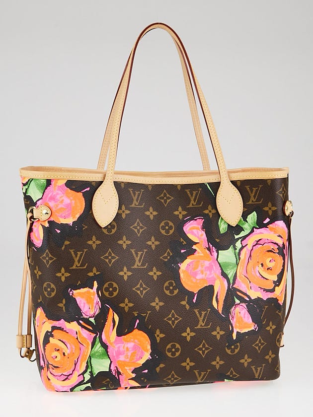 Louis Vuitton Limited Edition Stephen Sprouse Monogram Roses Neverfull MM Bag