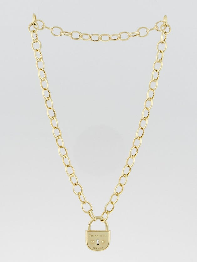 Tiffany & Co. 18K Gold Arc Lock Link Clasp Necklace