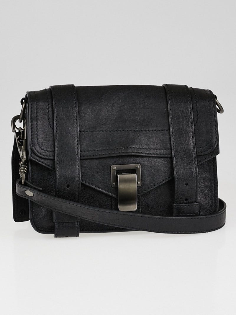 Proenza Schouler Black Lux Leather Mini PS1 Bag Yoogi s Closet