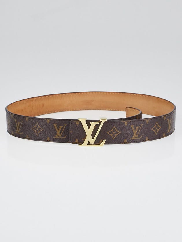 Louis Vuitton Monogram Canvas LV Initials Belt Size 90/36
