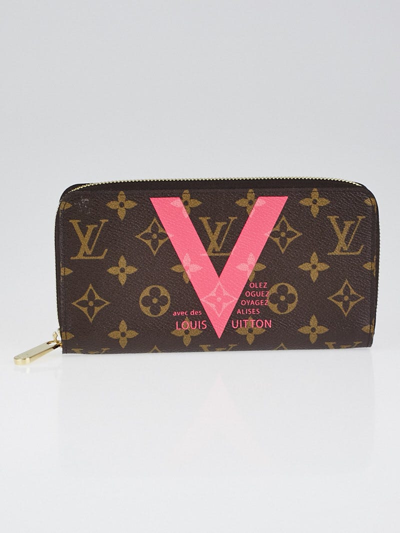 Louis Vuitton Limited Edition Pink Monogram V Canvas Zippy Wallet