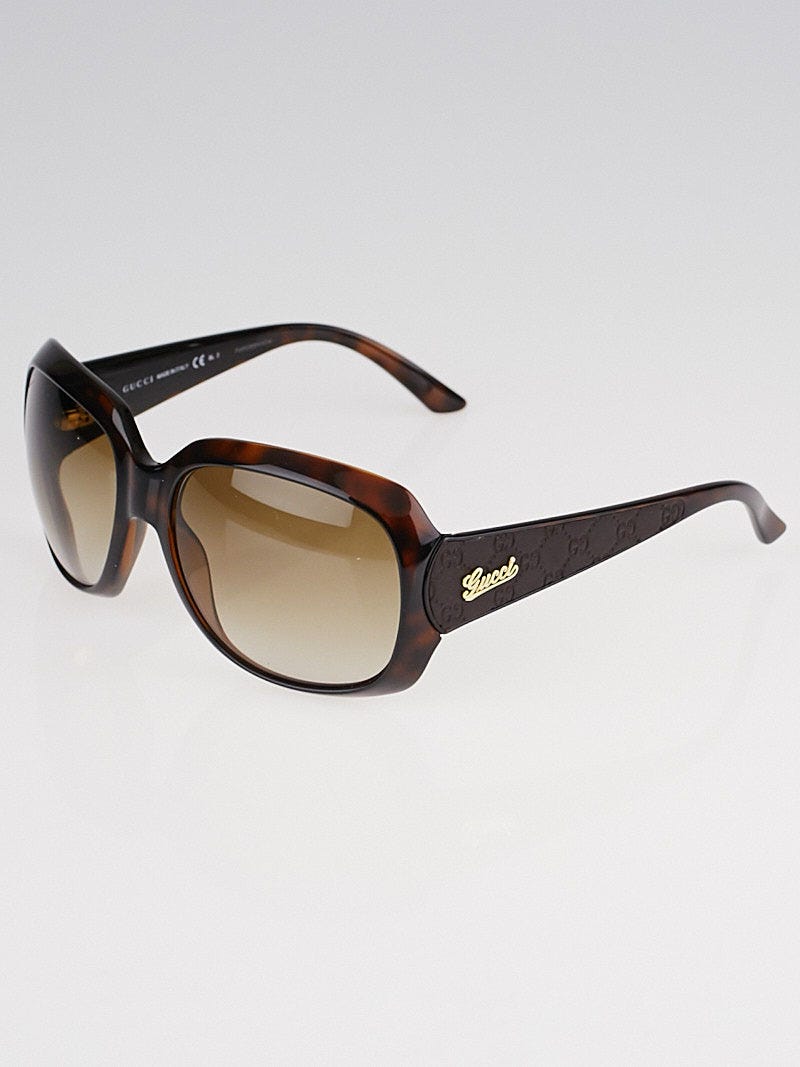 Gucci Tortoise Shell Plastic Frame Oversized Sunglasses - GG  display picture 1