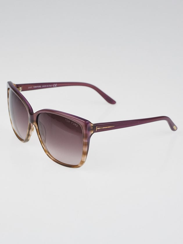 Tom Ford Violet/Brown Frame Gradient Tint Lydia Sunglasses - TF228