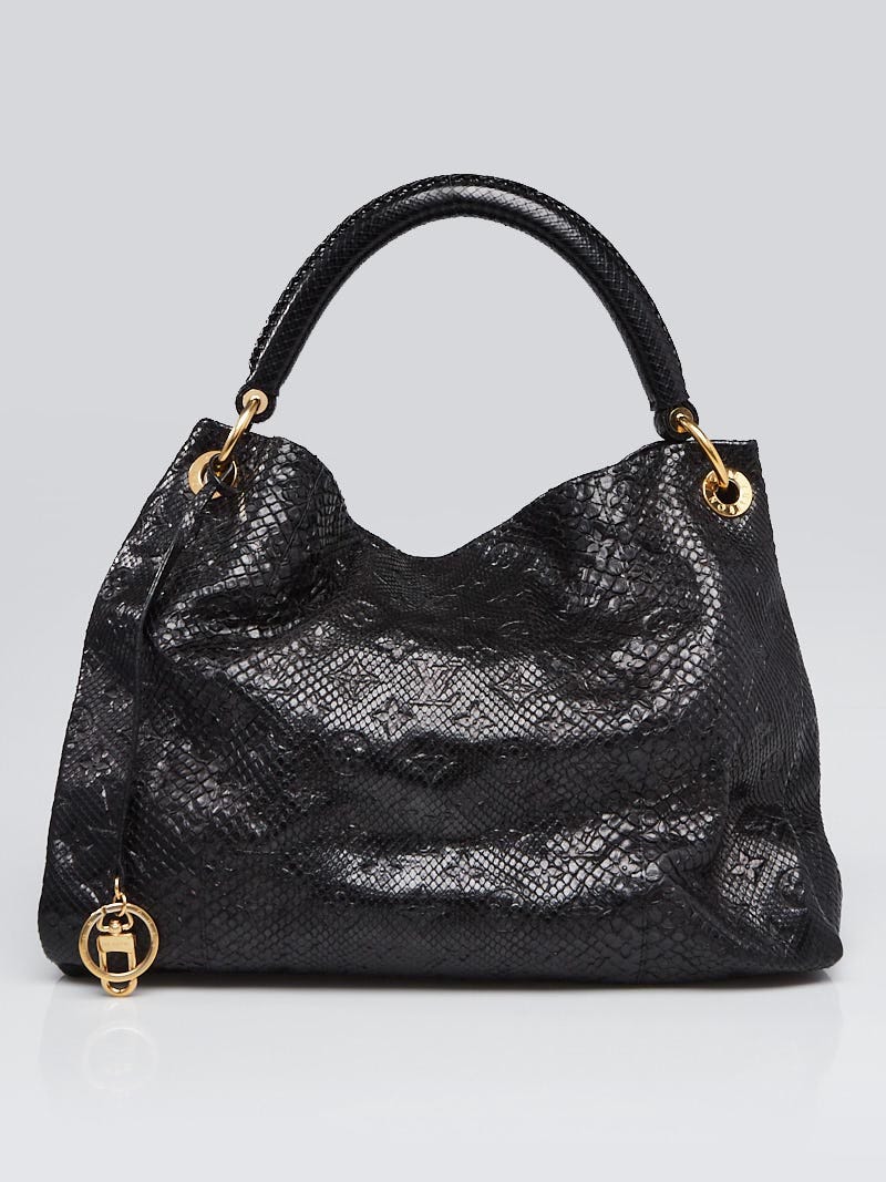 Louis Vuitton Limited Edition Black Python Artsy MM Bag - Yoogi's Closet