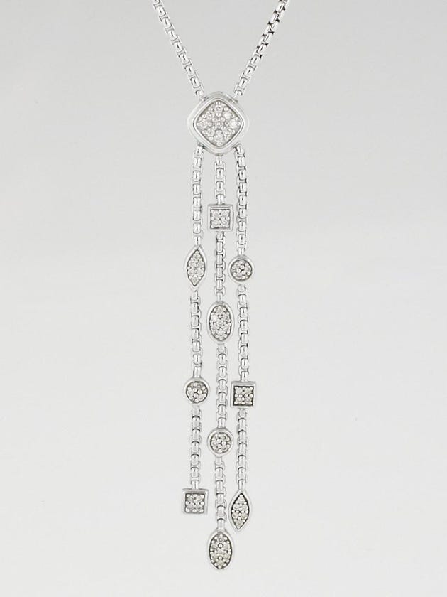 David Yurman Sterling Silver and Diamonds Tassel Confetti Ice Necklace