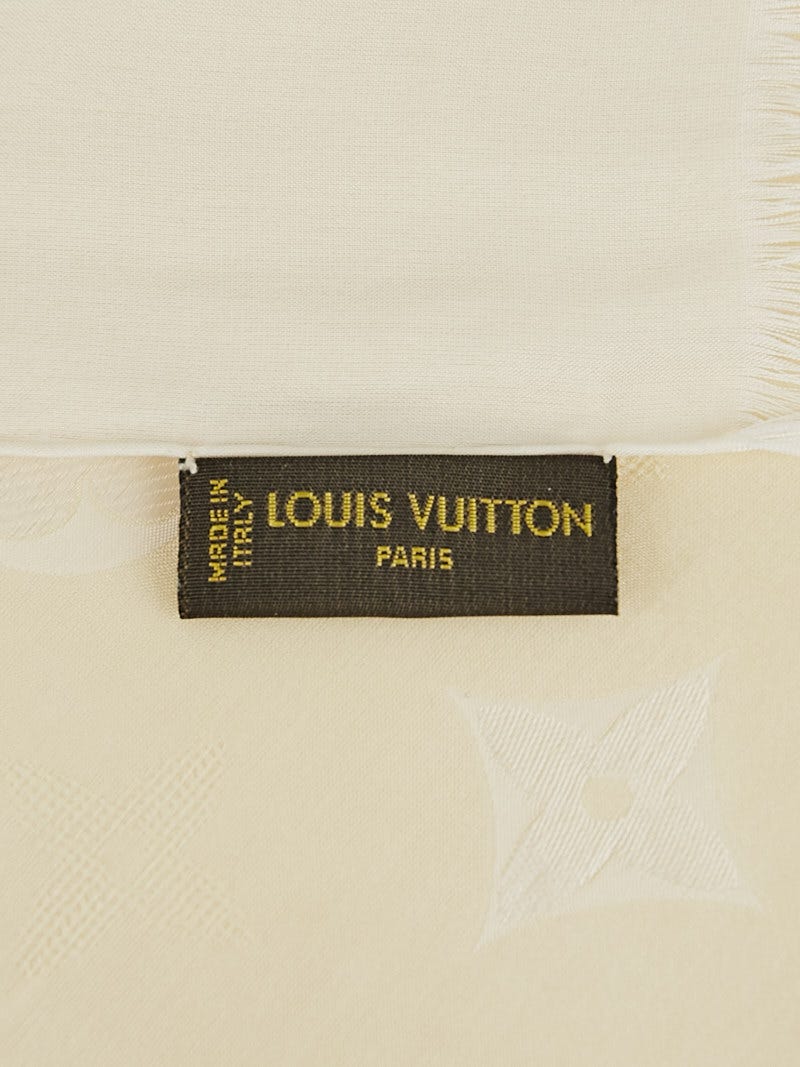 Louis Vuitton Black and Grey Monogram Silk/Viscose Chiffon Scarf - Yoogi's  Closet