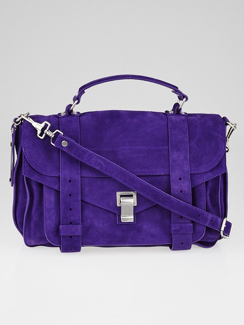 Proenza Schouler Amethyst Suede Medium PS1 Satchel Bag Yoogi s