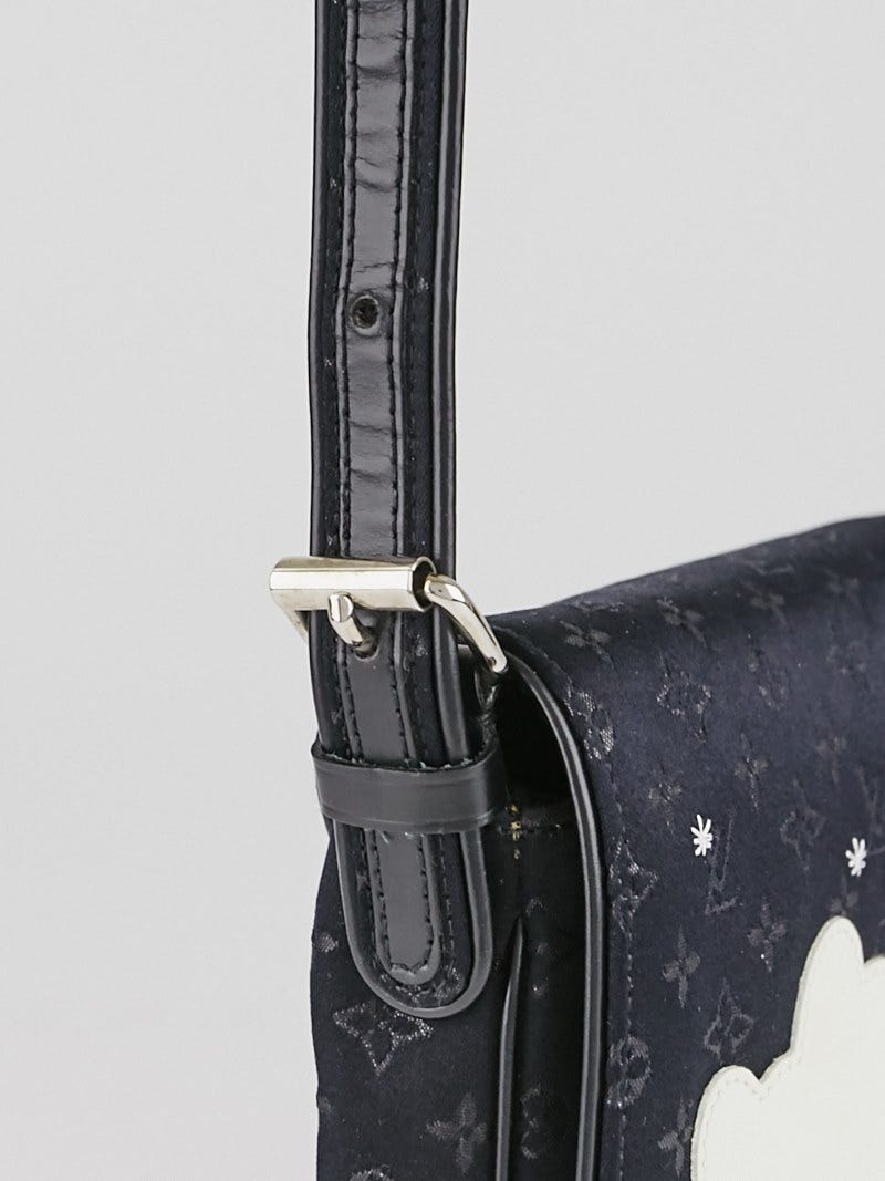 LOUIS VUITTON Conte de Fees Musette Black Silk Monogram Shoulder Bag 2002