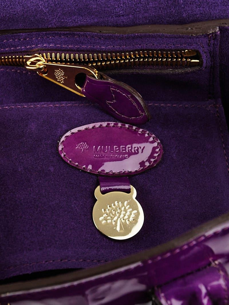 Mulberry Violet Patent Leather Bayswater Bag | Yoogi's Closet