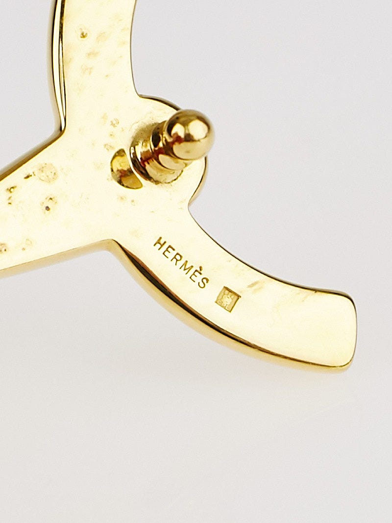 Hermes Red Courchevel / Gold Chamonix Gold Plated Horsebit H Belt