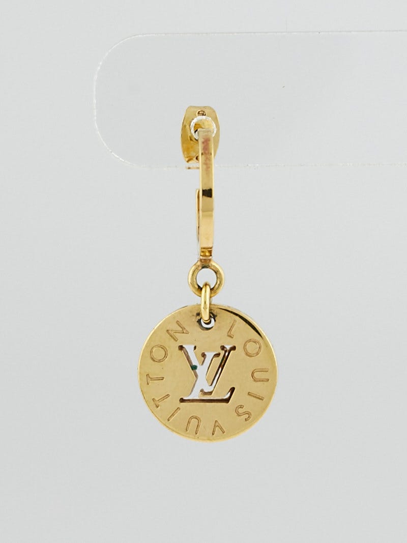 Louis Vuitton Goldtone Metal Enamel Sweet Monogram Charms Set of Three Earrings  Louis Vuitton
