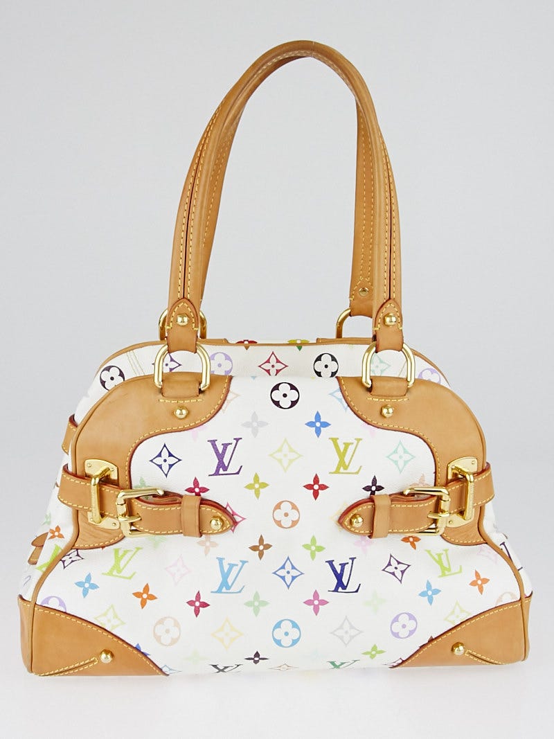 Louis Vuitton, Bags, Takashi Murakami X Louis Vuitton White Monogram  Multicolore Claudia