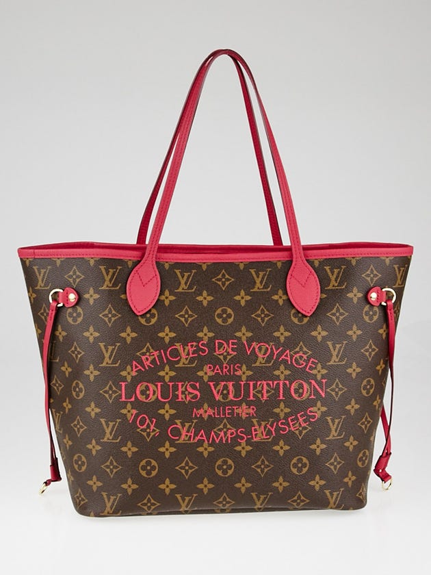 Louis Vuitton Limited Edition Fuchsia Monogram Ikat Neverfull MM Bag