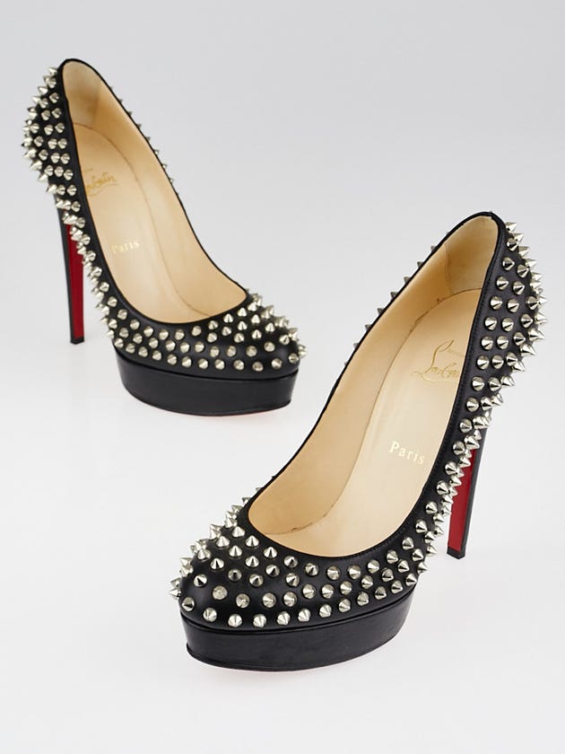 Christian Louboutin Black Leather Bianca 140 Pumps Size 9.5/40