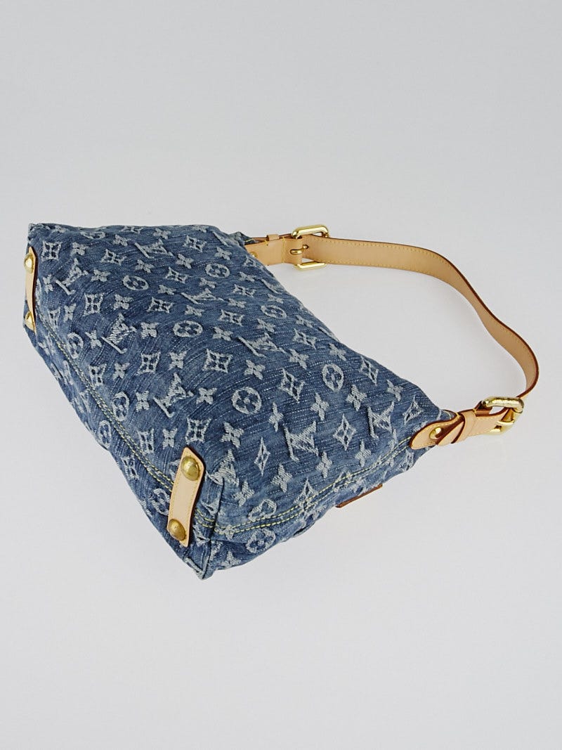 Louis Vuitton Blue Denim Monogram Denim Baggy PM Bag - Yoogi's Closet