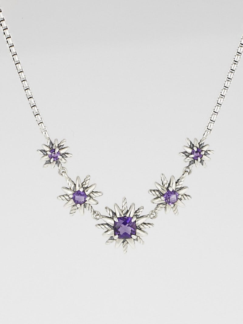 David Yurman Chatelaine Long Station Necklace with Lavender Amethyst...  ($1,905) ❤ liked … | Amethyst necklace pendant, David yurman necklace, Long  diamond necklace
