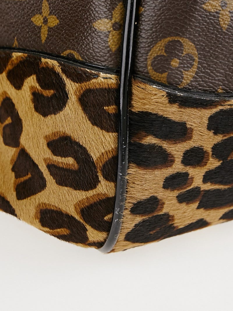 Louis Vuitton Monogram Canvas/Karung and Leopard Print Calfhair Limited  Edition Polly Bag Louis Vuitton