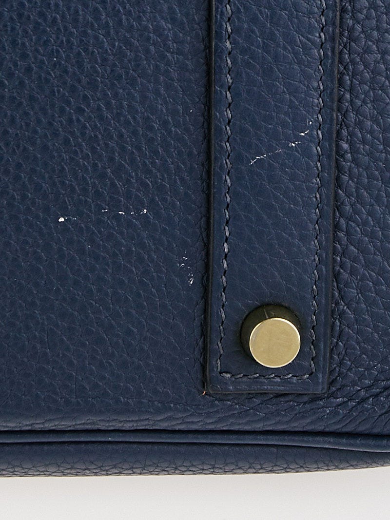 Hermes 30cm Blue Atoll Togo Leather Gold Plated Birkin Bag - Yoogi's Closet