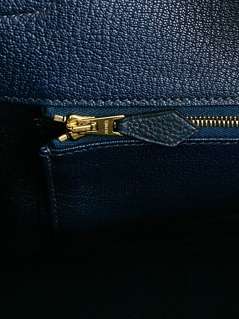 Hermes 30cm Blue Atoll Togo Leather Gold Plated Birkin Bag - Yoogi's Closet
